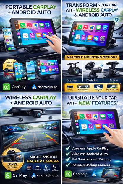 Wireless Carplay Screen for Android & Iphone