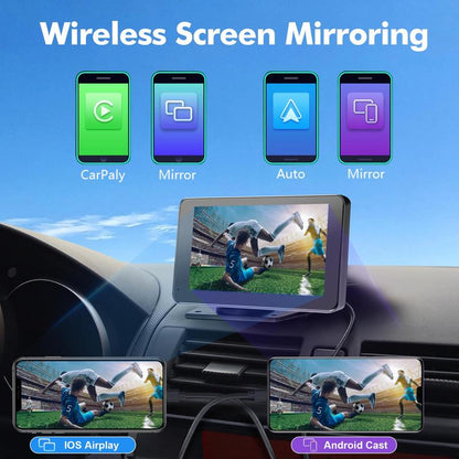 【Paslda】Christmas Gift ：2025 Upgraded Wireless Carplay Screen for Andriod & Iphone : the Ultimate Portable Car Play Adapter for Seamless In-Car Entertainment Tiktokshopblackfriday